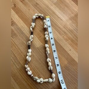 Vintage Hawaii lei necklace, cowrie shells, natural, nature beads, surfer, ocean